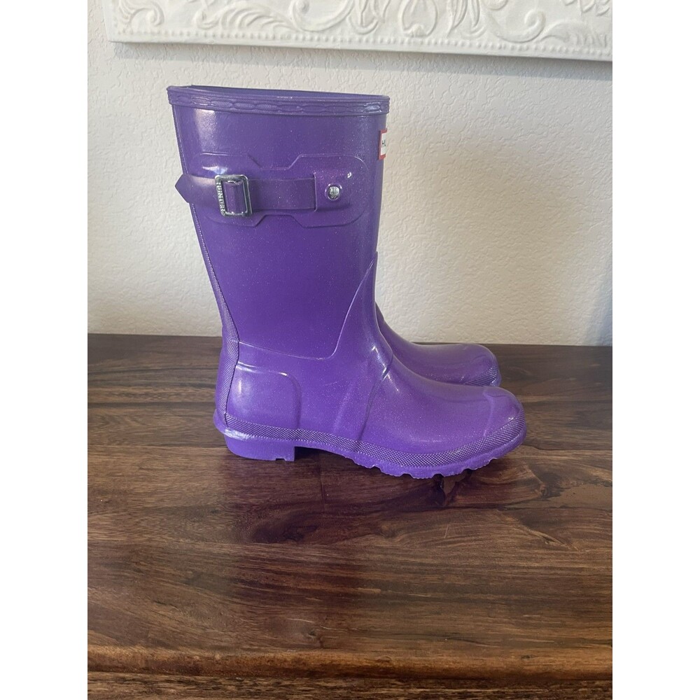 Hunter Purple Glitter Rain Boots - Picture 4 of 6